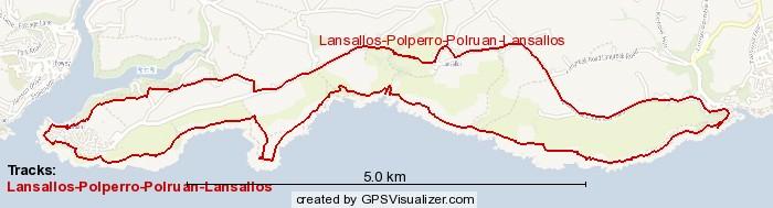 Route Map Lansallos-Polperro-Polruan