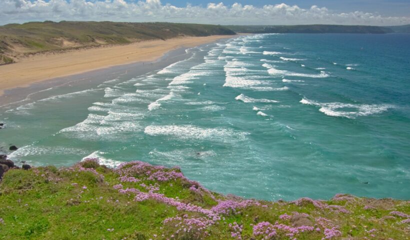 Perran Sands and Sea Thrift